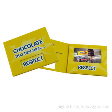 4.3-inch LCD Screen TV Video Brochure Greeting Card with CD Holder